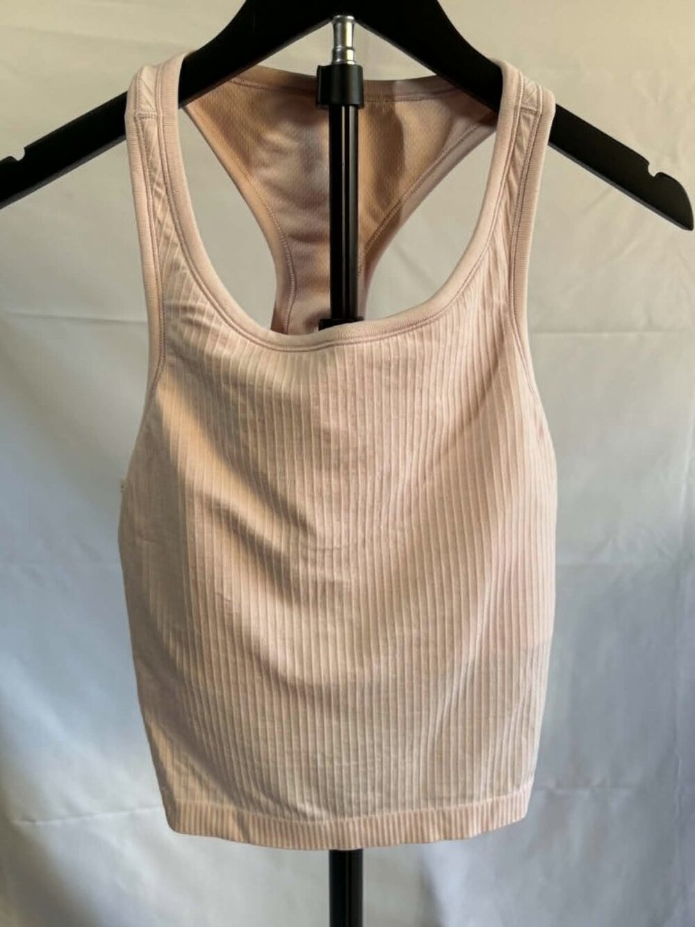 Lululemon Pink Ribbed Racerback Crop Tank